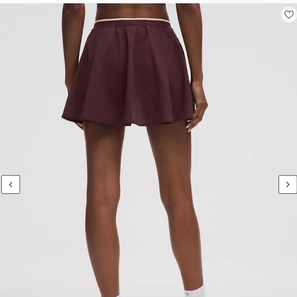 NEW WITH TAGS LULULEMON PERFORATED NARROW AISTB TENNIS SKORT - Picture 3 of 10